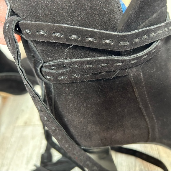 Michael Kors Collection Palmer suede tassel heeled bootie black size 36 Euro - Picture 10 of 13